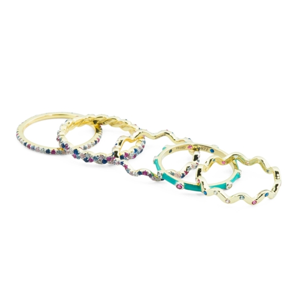 🔥LAST 1🔥NEW 14K RGP 925 SS STACKABLE RING SET - Picture 4 of 6